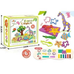 BGL Buntes 6-Farben DIY Waldtier Karneval Knetmasse-Set - Pädagogisches Ungiftiges Bastelset für Kinder - Product Image 1