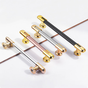 Aluminum Alloy Cabinet Handles Bar Shape Gold Antirust For Drawer <b>Wardrobe</b> Door <b>Hardware</b> - Product Image 3