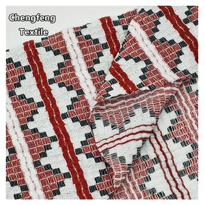 997976 # Três cores plissadas Tecido Jacquard Mulheres Vestido T-shirt Swimsuit Headwear para Mulheres Poliéster-spandex Tecido De Malha - Product Image 2