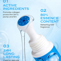 Baume à lèvres à l'acide hyaluronique, au collagène et à la vitamine E, hydratant, réparateur, repulpant, anti-gerçures, pour lèvres gercées, parfum menthe, tous types de peau