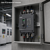 MCCB 2 Pole 125A 250A AC 400V DC 500V Pemutus Sirkuit Bersertifikat CE untuk Penyimpanan Baterai PV Surya Industri Tahan Api