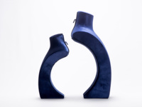 Présentoir de bijoux en velours bleu marine, buste de mannequin pour colliers, pendentifs et chaînes, pour comptoir et vitrine