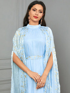 Arabo musulmano etnico timbratura Dubai abito di un pezzo Turkish Party donna islamico elegante marocco abito Abaya all'ingrosso - Product Image 4