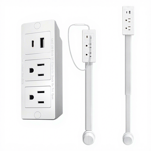0728 Extendable Outlet Flat Wall Electrical Extender Stick <b>Extension</b> <b>Socket</b> for Home Office Use - Product Image 4