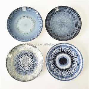 Assiettes en <span class=keywords><strong>porcelaine</strong></span> sous-glaçure artistique de 7,5 pouces en gros - <span class=keywords><strong>Bleu</strong></span> <span class=keywords><strong>et</strong></span> <span class=keywords><strong>blanc</strong></span> dynamique, compatibles micro-ondes/lave-vaisselle - Product Image 3
