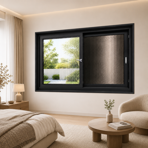 Finestre a Battente Orizzontali in <span class=keywords><strong>Alluminio</strong></span> con Telaio Sottile in Stile Italiano Moderno di Lusso con Tende Integrate per Progetti di Ville - Product Image 2