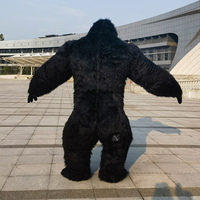 Costume de mascotte gonflable gorille singe pour publicité événementielle, cosplay et déguisement, avec vêtements de poupée en peluche de dessin animé