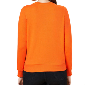 Invierno Casual Wear Custom Logo Color sólido O-cuello Pullover Oversized Ladies Sudadera Mujer - Product Image 2