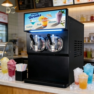 Double Slush <b>Maker</b> Iced <b>Tea</b> Drink Making Machine - Professional Commercial Slush Making Machine And Soft Drinks House Machine - Product Image 1