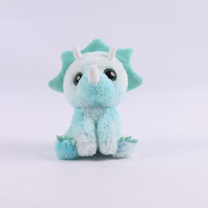 Babywolf Sparkle Eyes Plush Triceratops Mignon Dinosaure en Peluche à Longues Fourrures en Spandex - Product Image 2