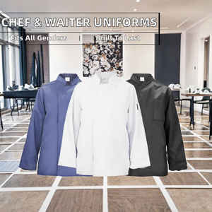 Uniformes de Chef para Restaurante Chino OEM, Blusas y Camisas de Poliéster/Algodón Unisex con Color y Logotipo Personalizados - Product Image 2