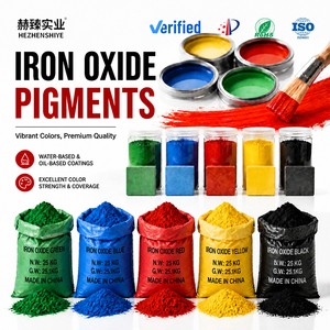 Poudre de coloration pour moulage de pierre artificielle certifiée REACH, additif de teinture pour mélange d'asphalte, pigment d'oxyde de fer pour revêtement latex - Product Image 1
