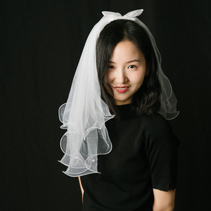 En gros Super fée Ruban Arc <span class=keywords><strong>Voile</strong></span> <span class=keywords><strong>De</strong></span> <span class=keywords><strong>Mariée</strong></span> Épingles À Cheveux <span class=keywords><strong>De</strong></span> Mariage Peignes Latéraux Diadèmes <span class=keywords><strong>De</strong></span> <span class=keywords><strong>Mariée</strong></span> pour Les Femmes - Product Image 2