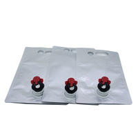 Pochette Doypack Personnalisée en Aluminium avec Robinet et Poignée de Transport, Sac Distributeur Argenté Haute Barrière pour Vin, Boissons et Liquides