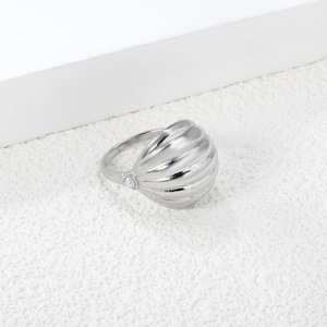 Fashion <b>Rings</b> Minimalist Luxury Spiral Design Geometric Shape Electroplated Gold Silver Women's Jewelry Size 6 7 8 Weight 4.9g - Product Image 3