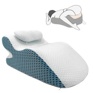 Oreiller de sol ergonomique en mousse à mémoire de forme <span class=keywords><strong>pour</strong></span> la <span class=keywords><strong>position</strong></span> couchée Support multi-scénarios (lit/sol/<span class=keywords><strong>yoga</strong></span>) avec housse lavable - Product Image 1