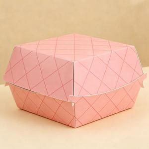 Emballage alimentaire en papier kraft pour sandwichs, hamburgers, pains carrés, hot-dogs, boîte à gâteau jetable avec couvercle en plastique transparent - Product Image 2