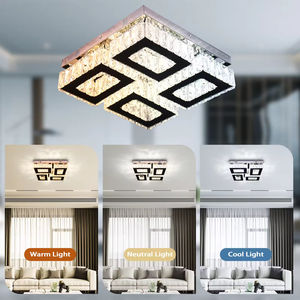 Sala de estar de lujo forma cuadrada cristal moderno techo de lujo K9 araña de cristal accesorio de iluminación - Product Image 2