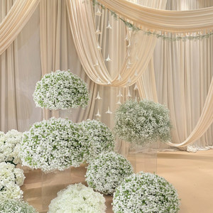 Artificial Gypsophila Flower Ball <b>Wedding</b> Centerpiece Home Table Decorative <b>Ornament</b> for Bridal Shower Decoration - Product Image 3