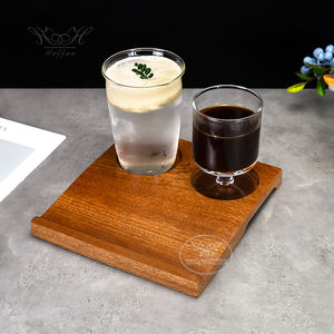 Sapele Noyer Bois 2/3 Café Tasse Plateau Boissons Assiette Vin Porte-Gobelet Un Haricot Trois Boissons Café Boisson Thé Dégustation Plateau - Product Image 3