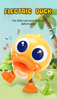 Jouet de bain canard mécanique transformable en plastique pour bébés de 0 à 24 mois, mignon jaune, interactif, cadeau pour jeux aquatiques