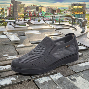 Chaussures plates pour hommes, légères, respirantes, tendance, en maille, avec semelle en caoutchouc souple, taille extra large, pour l'été - Product Image 3