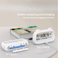 Plastik Bercahaya Elektronik Digital Alarm Suhu Kelembaban Kalender Tampilan 12/24 Jam Timer Jam Siswa Baterai