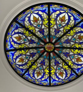 Dôme lumineux en vitrail personnalisé pour l'intérieur et l'extérieur, idéal pour l'éclairage et la décoration des halls, salles à manger et halls d'entrée - Product Image 6