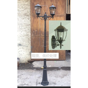 Lampadaire extérieur LED Meiyi pour jardin, en aluminium noir et verre, garantie 3 ans, pour l'éclairage des cours et des villas - Product Image 1