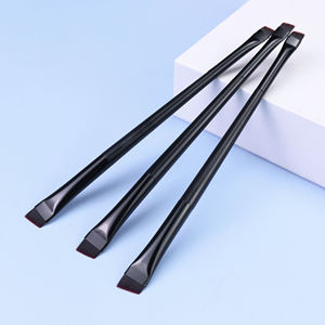 Outil de beauté 2-en-1 <span class=keywords><strong>Pinceau</strong></span> de maquillage à double extrémité <span class=keywords><strong>Ultra</strong></span>-mince <span class=keywords><strong>Ultra</strong></span>-<span class=keywords><strong>fin</strong></span> à poils doux tête oblique plat sourcil Eyeliner Gel Brush - Product Image 2