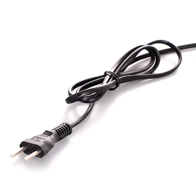 Brasil Inmetro 2 pin steker 2.5A 250V kabel ekstensi Brasil dengan kabel H03VV-F 2X0.5mm2 kabel pengisi daya laptop kabel daya ac