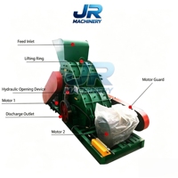 Concasseur à marteaux à double rotor de petite taille, haute qualité, prix bas, vente chaude, concasseur à marteaux à double impact