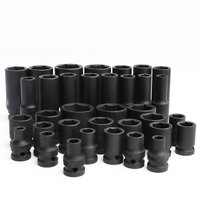 BNYA Jeu de clés à douilles à chocs profondes multifonctionnelles de haute qualité, style allongé, 1/2 pouce, 22 pièces