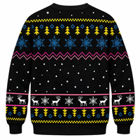 Pull de Noël moche en acrylique anti-plis pour homme, idéal pour les fêtes d'hiver – OEM & ODM