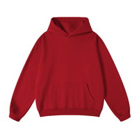 Sweat à capuche unisexe en tricot d'hiver surdimensionné 445 GSM, couleur unie, logo personnalisé, respirant, 65% coton 35% polyester, vente en gros