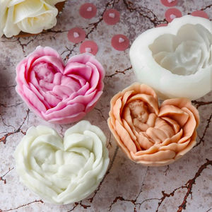 J-5204 3D bébé amour fleur Silicone <span class=keywords><strong>moule</strong></span> <span class=keywords><strong>pour</strong></span> la fabrication de bougies bricolage fleur bébé <span class=keywords><strong>ange</strong></span> plâtre ornements savon fait main bougie parfumée - Product Image 2