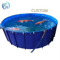 Réservoir d'eau en PVC à structure supportante avec design rond pliable pour l'aquaculture et les bassins à poissons