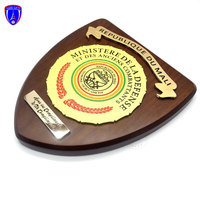Bouclier en bois nouveau produit créatif, prix personnalisé, plaque de bouclier en bois MDF, trophée avec support, offre spéciale