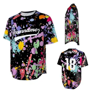 Individuelles Design Unisex Hawaii Hip Hop Street Style Baseballtrikot Softballbekleidung Sport T-Shirts Herrenuniform für Jungen
