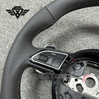 Volant Sur Mesure au Design Sportif, Accessoires Auto en Cuir pour Audi A3 A4 A5 A6 A7 A8 Q3 Q5 Q7