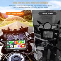 Navegador GPS para Motocicleta Android 12 de 6.3 Pulgadas, Resistente al Agua IP67, 8 Núcleos, 4G+64G, CarPlay Inalámbrico, Android Auto, Mapa Mundial GPS