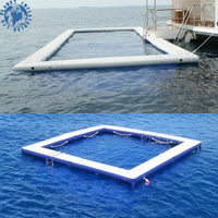 Piscine gonflable océanique durable et étanche en PVC, piscine flottante gonflable pour la mer, pour les fêtes d'été