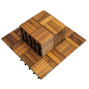 คุณภาพสูงพื้นระเบียงด้านนอก12ไม้ระแนงขนาด300x300X24มม. ระเบียงกลางแจ้งสวนไม้ปาร์เก้เฟอร์นิเจอร์กลางแจ้ง - Product Image 3