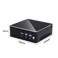 YINGCHI Mini PC I3 5005U 8 * USB HD VGA affichage MSATA stockage bureau maison entreprise ventilateur refroidissement Micro ordinateur
