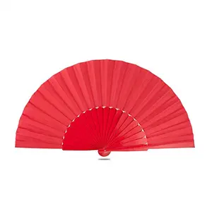 Abanico Plegable Español de Madera Rojo Pericon Hecho a Mano FAREA, 23 cm, Estilo ROMANCE para Danza Flamenca y Regalos Promocionales - Product Image 2