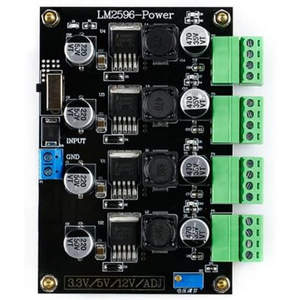 LM2596 DC-DC บั๊กคอนเวอร์เตอร์โมดูลจ่ายไฟ, ช่องสัญญาณหลายช่องสัญญาณแบบสเต็ปดาวน์ 3.3V/5V/12V/ADJ ปรับแรงดันไฟฟ้าได้ - Product Image 2