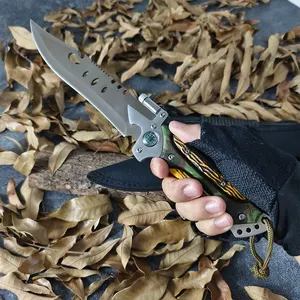 Venta caliente de Brasil hoja de acero inoxidable mango de plástico camping EDC cuchillo de caza de hoja fija con funda de nylon
