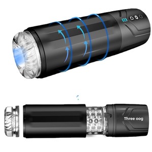 Masturbateur masculin automatique rotatif vibrant multi-vitesses réglable, rechargeable par USB, étanche IPX7, en silicone, modèle Dragon - Product Image 1