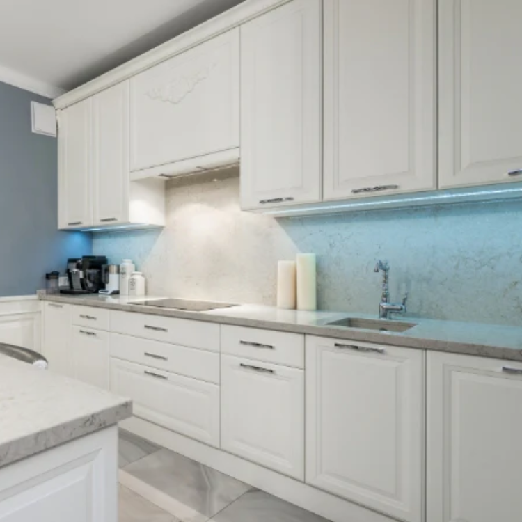 Modern Italian Lacquer Wood Cabinets Kitchen