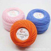Wholesale Large Stock of Bulk Dyed Mercerized Cotton Crochet Thread Cotton Edge Yarn Hand-Knitted #8 Lace Yarn for Weaving
